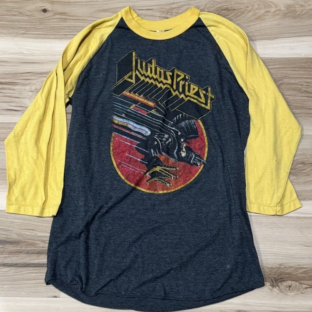 1982 Judas Priest Screaming For Vengance Raglan Shirt Men’s Medium
